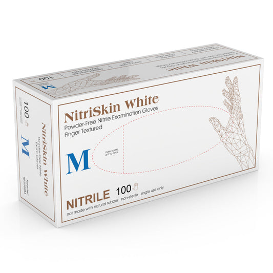 NitriSkin White Nitrile Exam Gloves