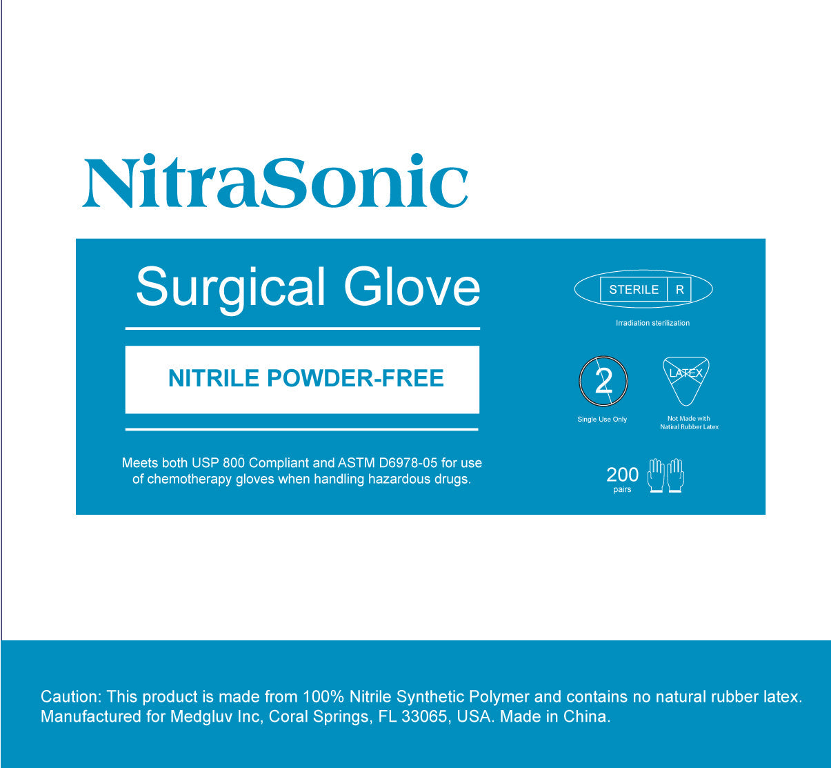 Guante quirúrgico de nitrilo NitraSonic