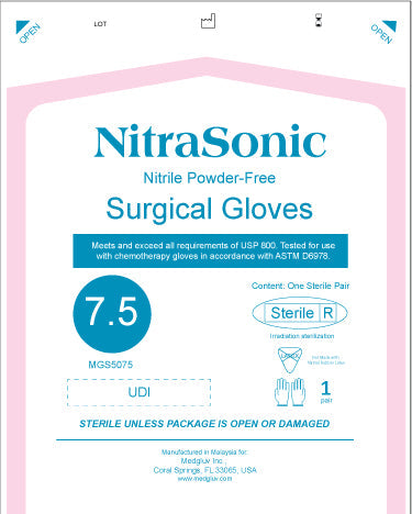 Guante quirúrgico de nitrilo NitraSonic